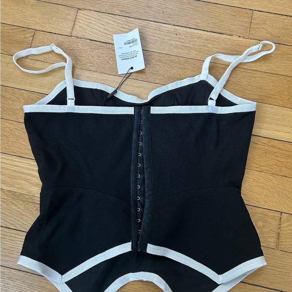 Miaou Black Tank Top with White Trim - Picture 6 of 8